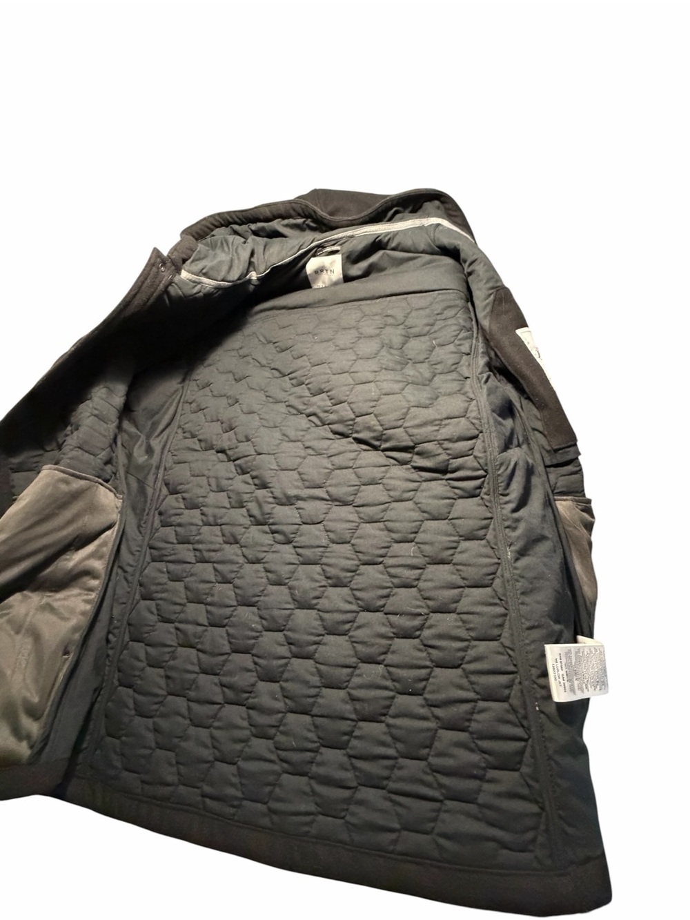 Burton Short Days Long Nights Quilted Hooded Jacket - Black Sz XL - Picture 13 of 13